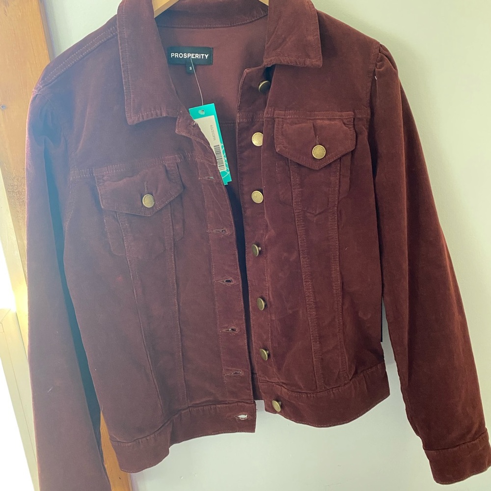 Burgundy Jemma Corduroy Jacket